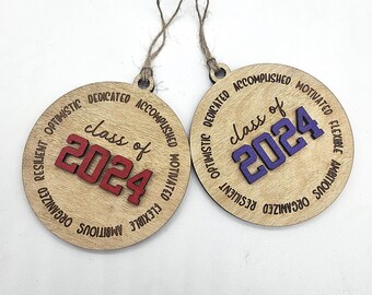 2024 Graduation Gift, Class of 2024 Gift, Graduation Ornament, 2024 Christmas Ornament, Custom Ornament, High School Grad, College Grad