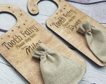 Tooth Fairy Door Hanger, Tooth Fairy Bag, Tooth Fairy Pillow, Personalized Tooth Fairy Holder, Tooth Fairy Box, Personalized, Tooth Bag