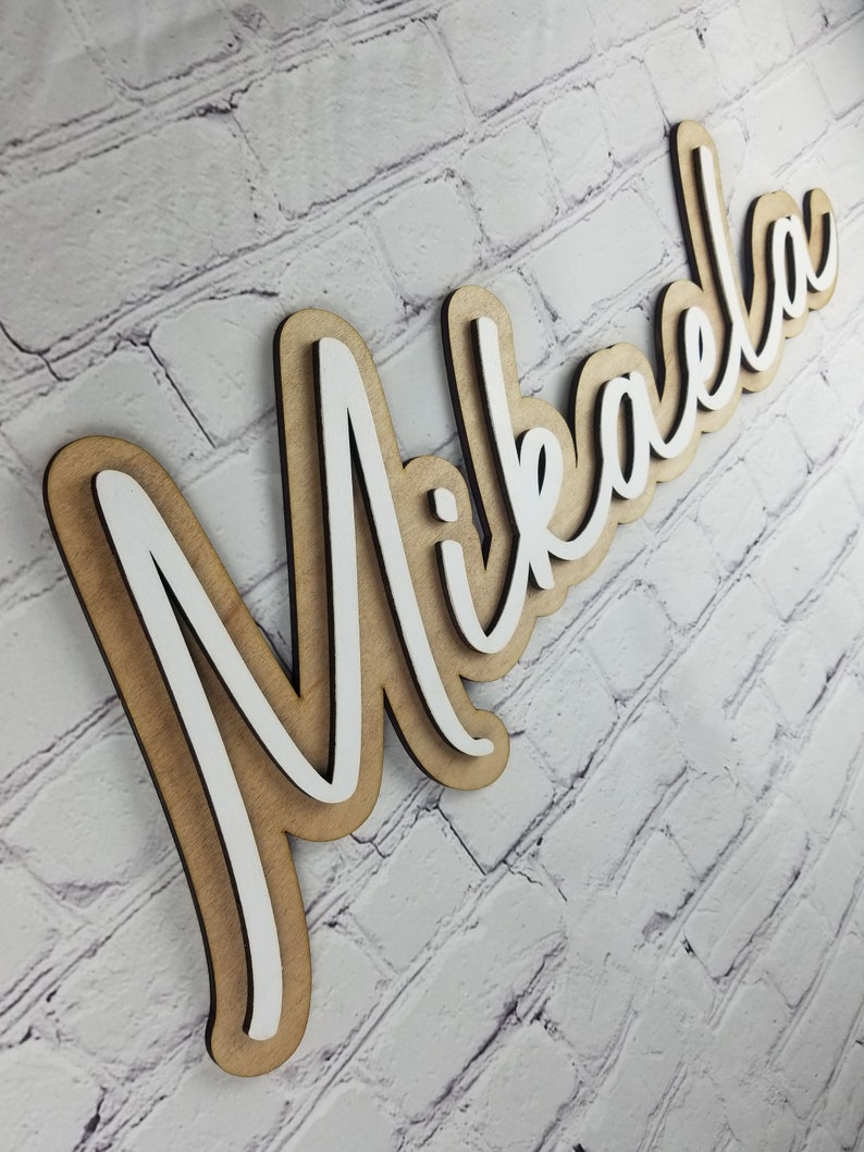Nursery Name Sign | Layered Name Sign | Layered 3D Baby Name Sign ...
