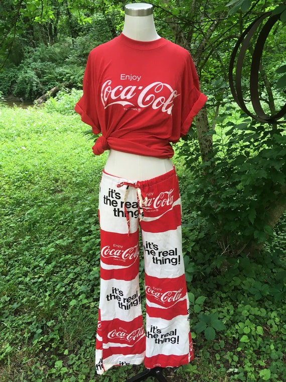Vintage 1970's Coca~Cola Bell Bottoms ~ Coke Adver
