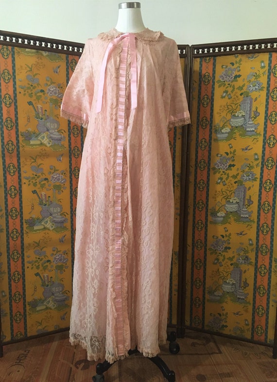 Vintage 1950's Pale Pink Odette Barsa Style Dressi