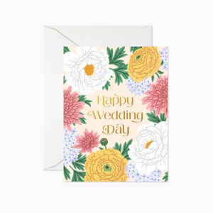 Carte de joyeux jour de mariage