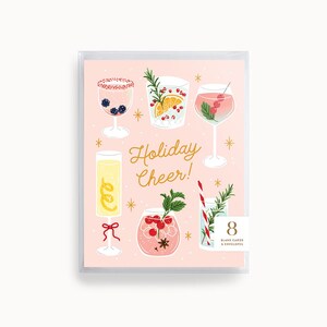 Carte d'encouragement des Fêtes | Lot de 8