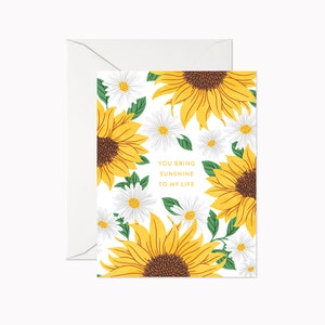 Carte Sunshine Tournesols