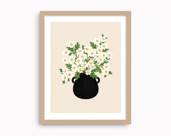 Feverfew Vase | Art Print