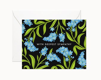 Deepest Sympathy Forget-me-not Card