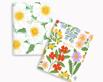 Loveliest Floral + Mint Peonies | Pocket Notebook Set