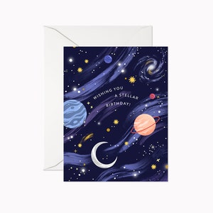 Carte d'anniversaire stellaire