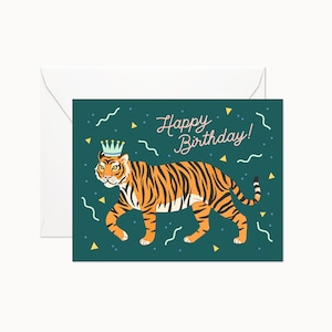 Carte d'anniversaire tigre
