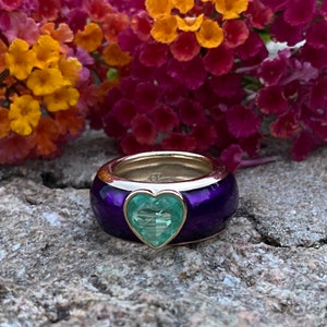 Paraiba-Turmalin-Emaille-Bandring
