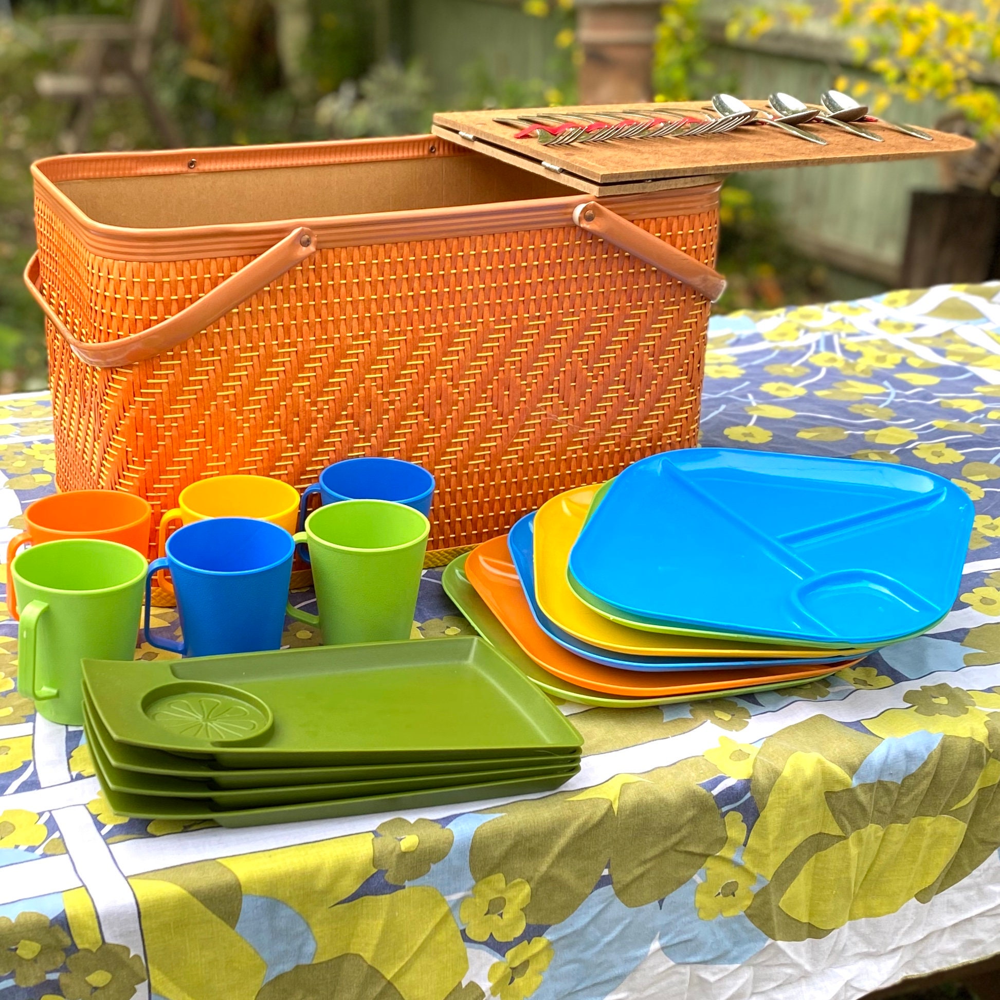 Large Vintage Redman Picnic Basket Redmon Picnic Basket Etsy