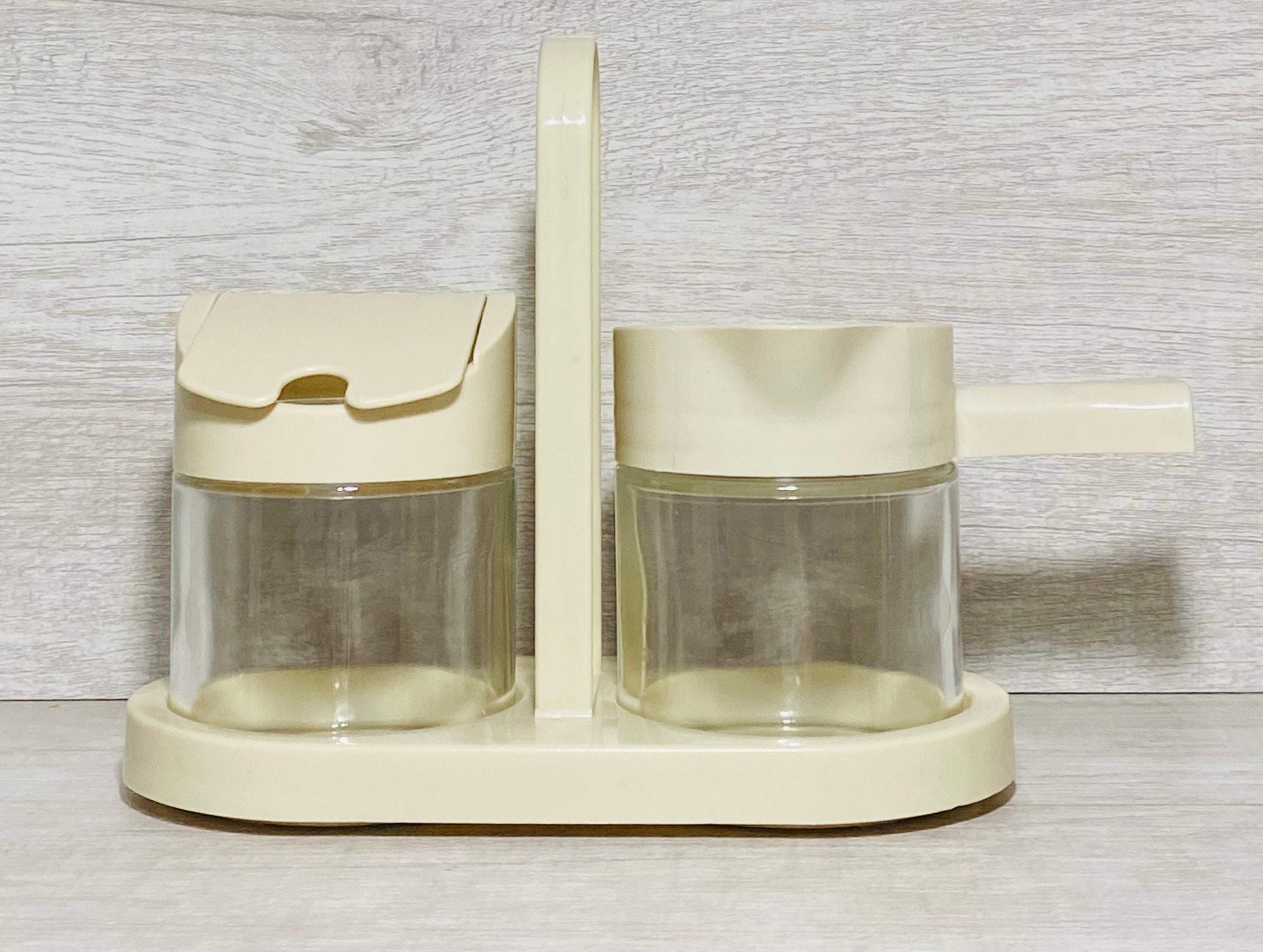 Vintage GEMCO Sugar and Creamer Set with Caddy MidCentury Etsy
