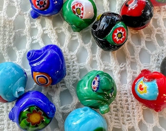 Perles millefiori anciennes du début du XXe siècle | Ercole Moretti | Lots variés