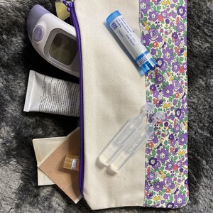 Trousse en Liberty pour maquillage, médicaments, sac à langer, stylos d'écoliers image 8