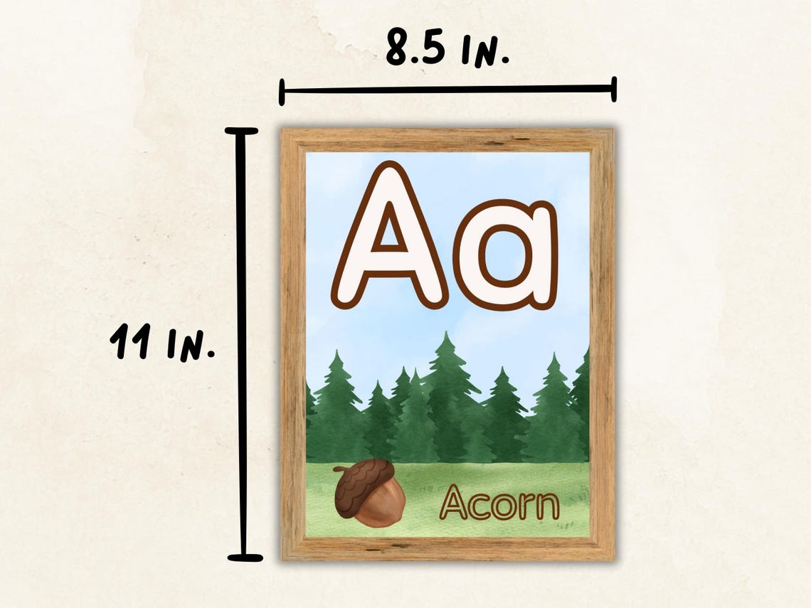 Woodland Animals Alphabet Posters, Classroom Decor (digital Download ...