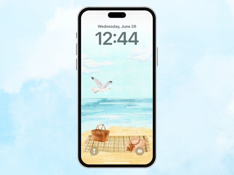 Watercolor Summer Phone Wallpaper Cottagecore Aesthetic Digital