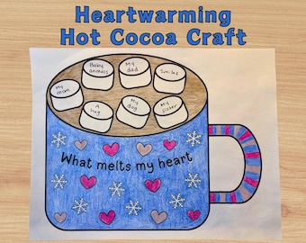Hot Cocoa Winter Craft: Printable Activity for Kids (Digital Download)