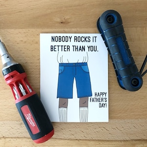 Funny Father’s Day Card, Dad Outfit Card, Joke Father’s Day Card, Dad Jeans, Dad Shoes, Dad Bod Card, Card for Dads, Nobody Rocks it Better