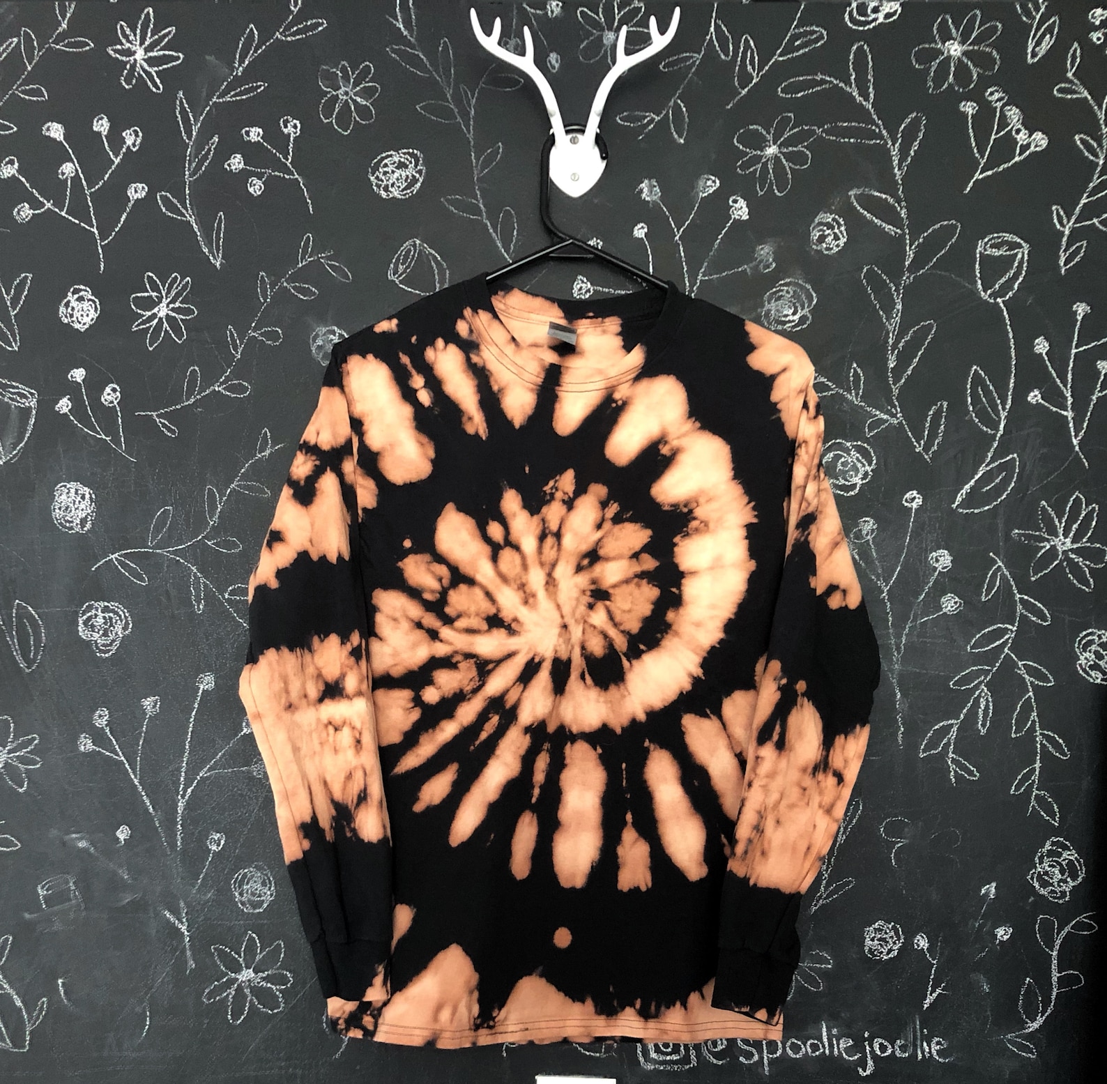 orange bleach dye shirt