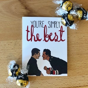 Valentinstagskarte, David und Patrick Karte, Simply the Best Valentine es Day Card, Blanko Innenkarte, Niedliche Paar Karte