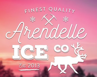 Frozen Elsa Anna Arendelle Ice Co SVG Cricut archivo vectorial de corte de vinilo