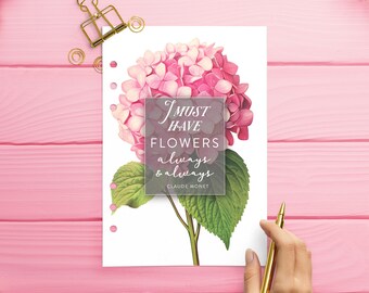 Garden Journal Art | Garden Planner Insert | Flower Planner Printable