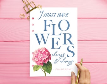 Garden Journal Art | Garden Planner Insert | Flower Planner Printable