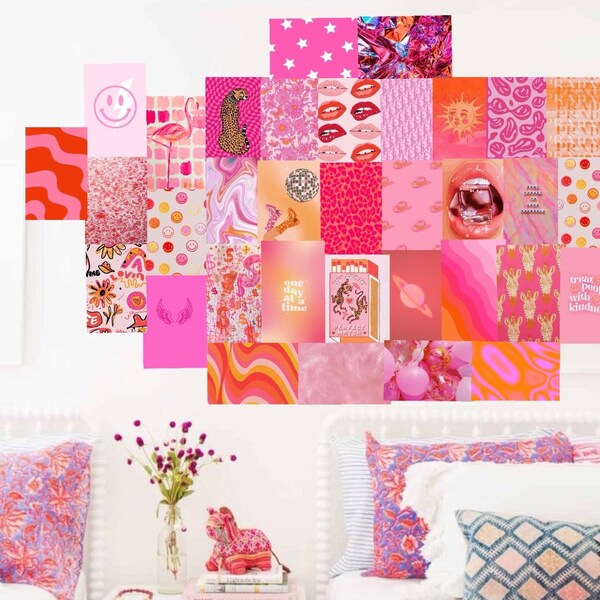 Orange Wall Art Etsy