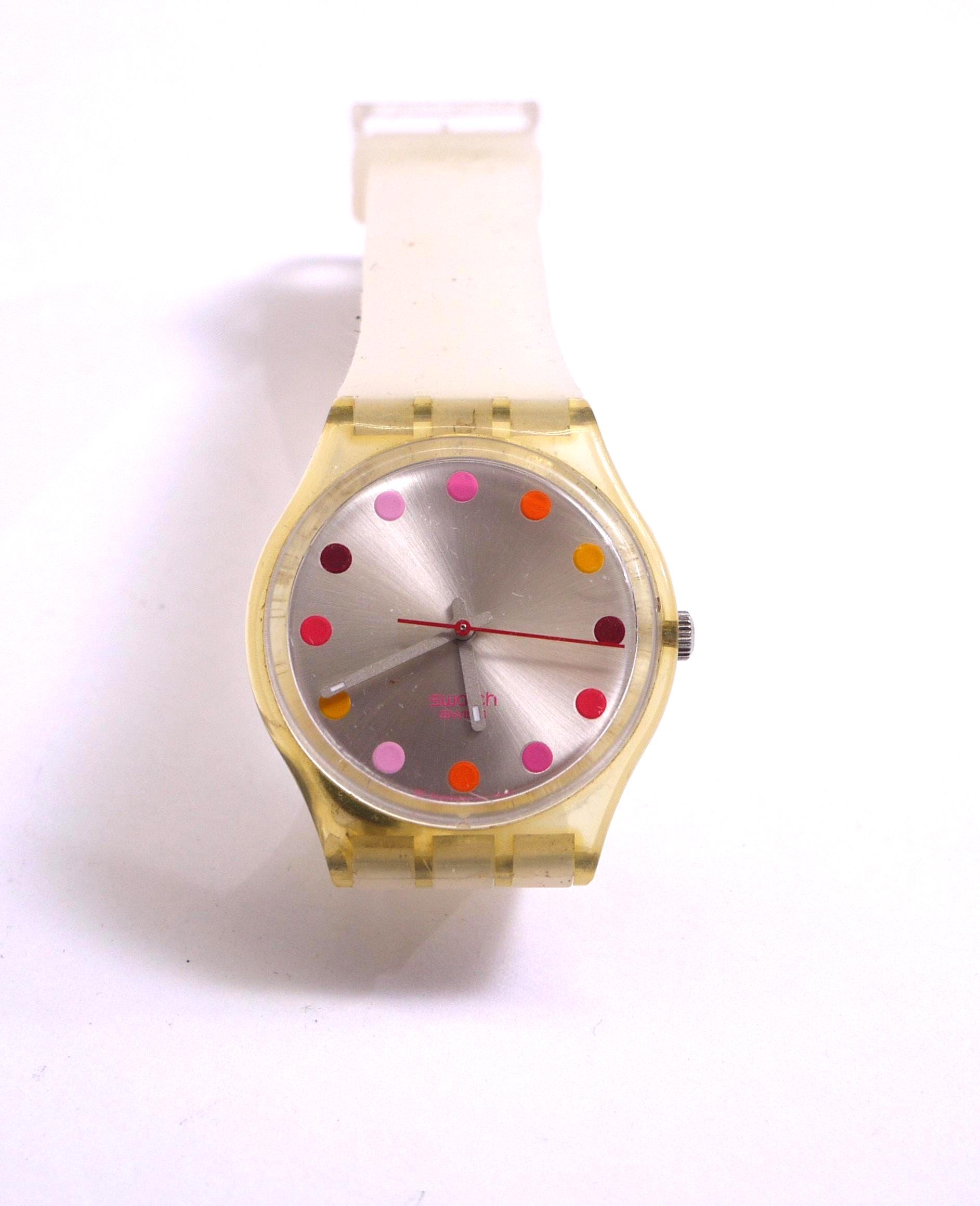 Swatch Vintage Watch with Metal and Lucite Water Resistant 1993 Golden Globe Swatch Watch Chrono - Chronograph Watch  main image 2