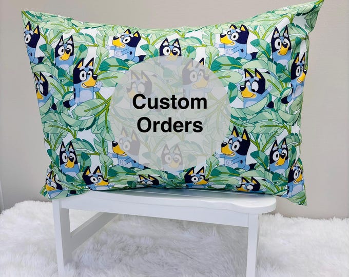 Custom Character Kids Pillowcase Toddler, Travel & Youth (Made to Order)