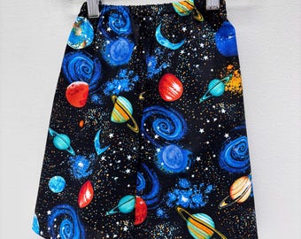 Outer Space Toddler Shorts Boys Cotton Galaxy Solar System Clothes Size 4-5 Handcrafted