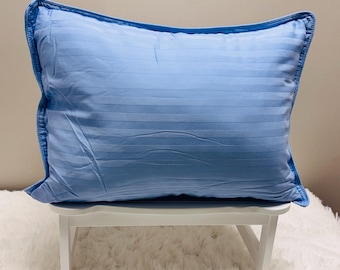 Blue Toddler Pillow Insert: Hypoallergenic Microfiber, 13x18 Little Toddler Size
