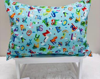 Animal ABC Alphabet Kids Toddler Pillowcase Travel or Comfort Pillow Case Cover
