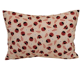 Toddler Pillowcase Ladybug Peach Travel Pillowcase 13x18 14x19
