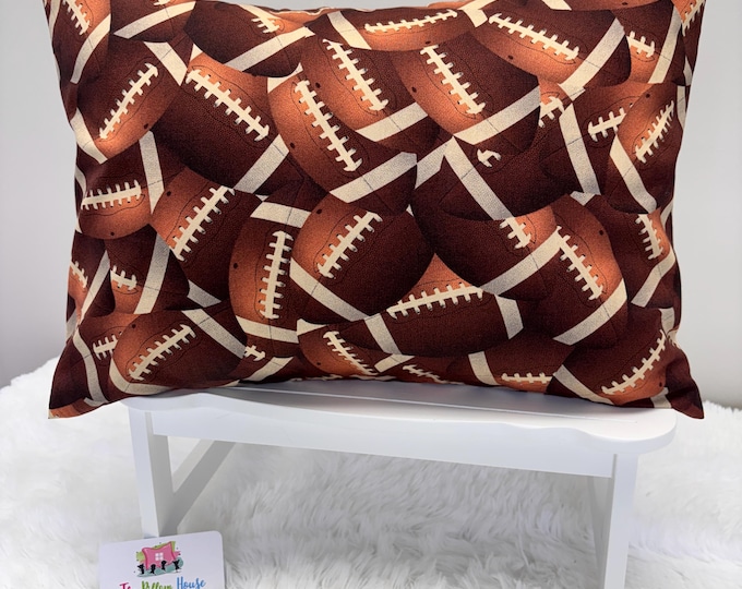 Football Toddler Pillowcase Boys Sports Kids Travel Bedding 10x15 13x18 14x19 Cotton