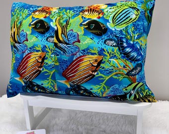 Tropical Fish Ocean Kids Toddler Pillowcase Travel or Comfort Pillow Case Cover