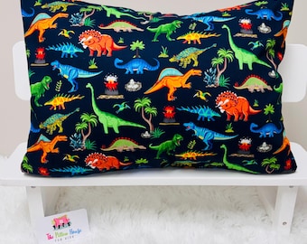 Vibrant Volcanic Dinosaurs Kids Toddler Pillowcase Travel or Comfort Pillow Case Cover