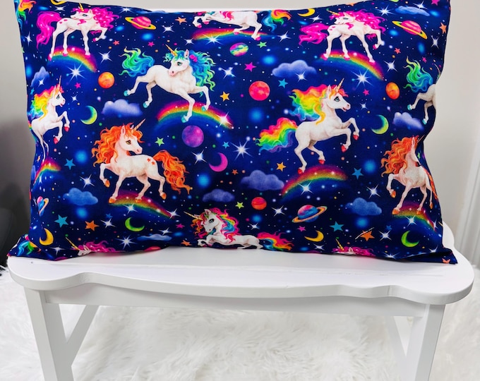 Unicorn Toddler Pillowcase Magical Girls Travel Bedding 10x15 13x18 14x19 Cotton Kids Travel Pillow Case