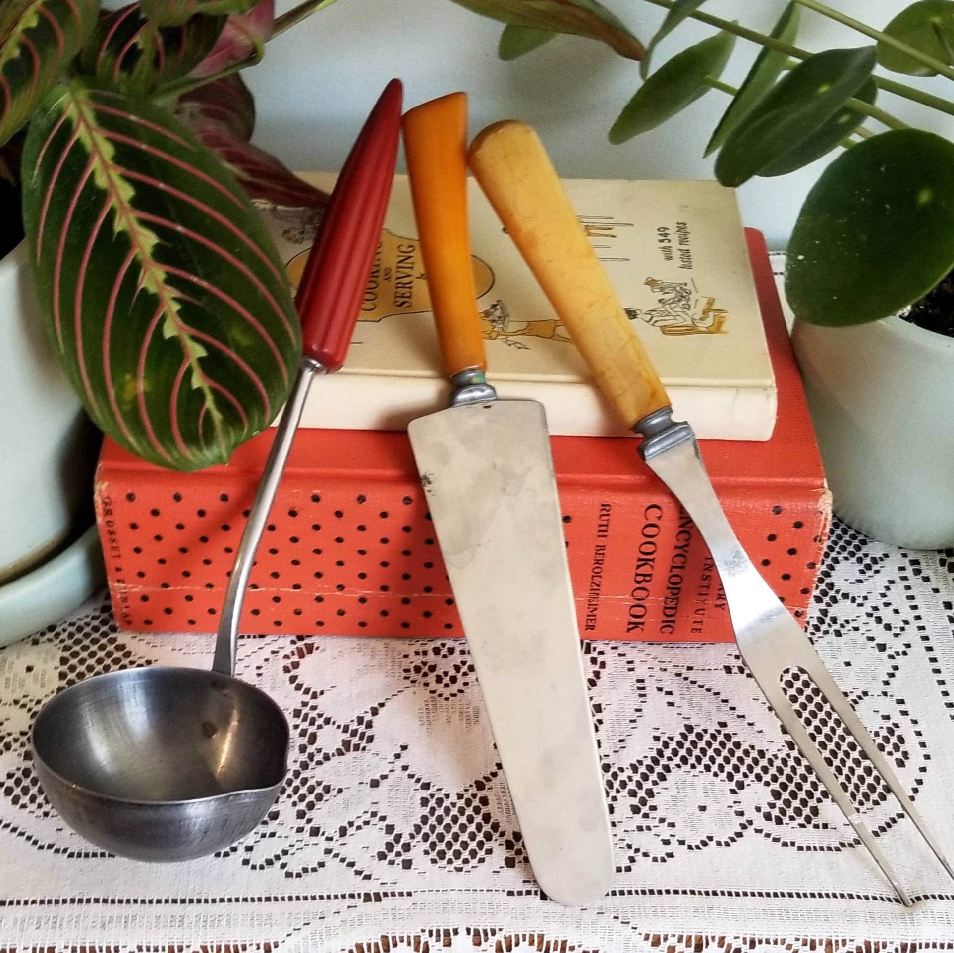 Mid-century Bakelite Cooking Utensils set of 3 | Etsy