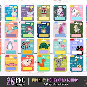 Happy Birthday Png, Gift Box Png, Money Holder,  Money Card Template, Gift Card Holder, Money Card, Greeting Card, Money Card Png