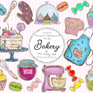 Baking Clipart, Baker, Bakery Clipart, Desert Clipart, Sweets, Muffins, Sweets Clipart, Chef Clipart