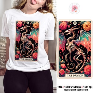 The Dragon Tarot Card T-shirt Sublimation Png, Funny Tarot Card PNG, Tarot Sublimation, Funny tarot PNG, Tarot Skeleton, Witchy Tarot