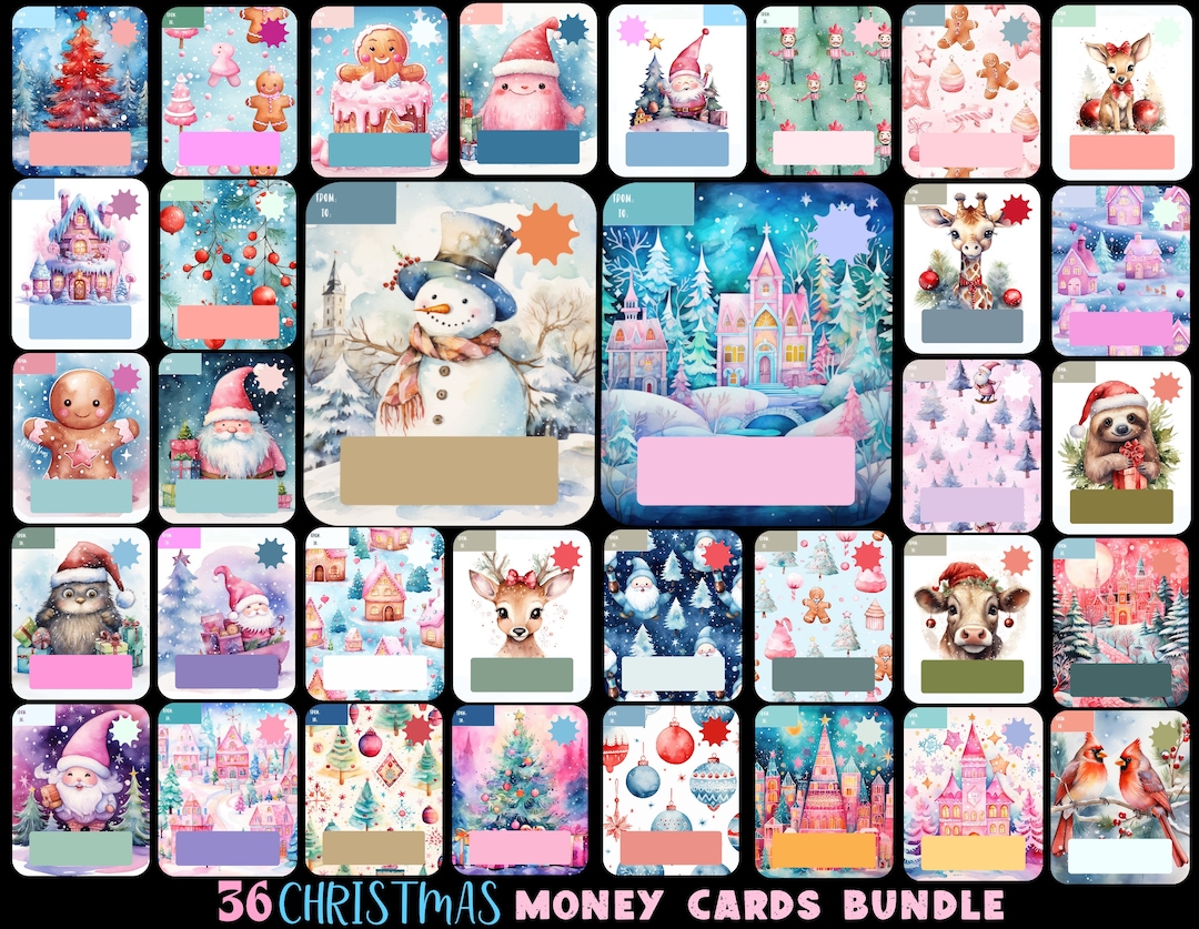 Christmas Money Card PNG, Gift Box, Money Card Template, Gift Card ...