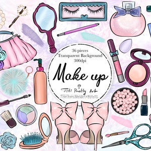Makeup Clipart, Girly, Makeup Bag, Heels, Nail Polish, Girly Clipart, Beauty Salon