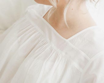Cotton Nightdress - Soft White