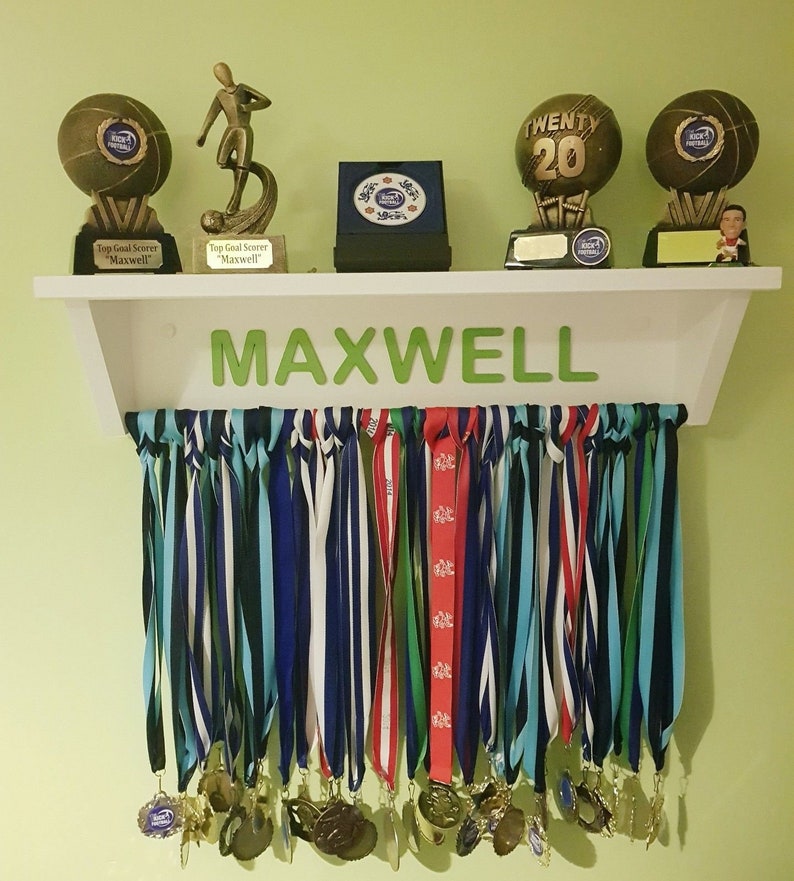 Personalized Medal Hanger Trophy Shelf Dowel Bar Medal Shelf Etsy UK