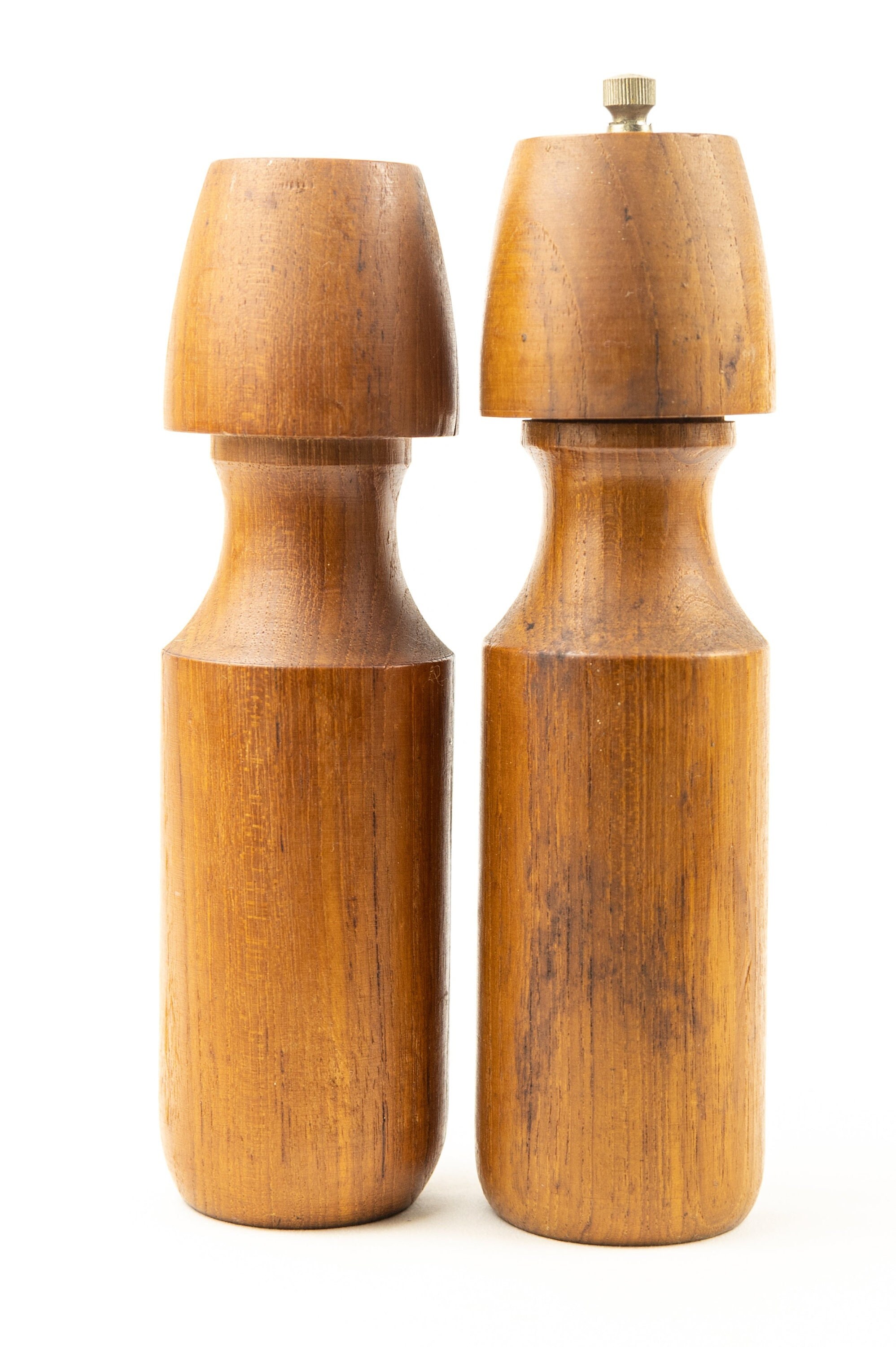 6 Inch Crank Top Salt and Pepper Grinder Set, Black Walnut and Curly M –  Thomas Fine Woodworks