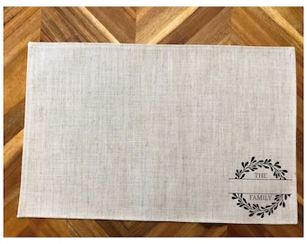 Set of 2 personalized monogram placemats