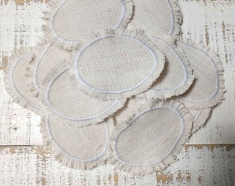 Oval Sublimation Hat Patch: Frayed Edge Polyester-Cotton Blend (3x3.5")