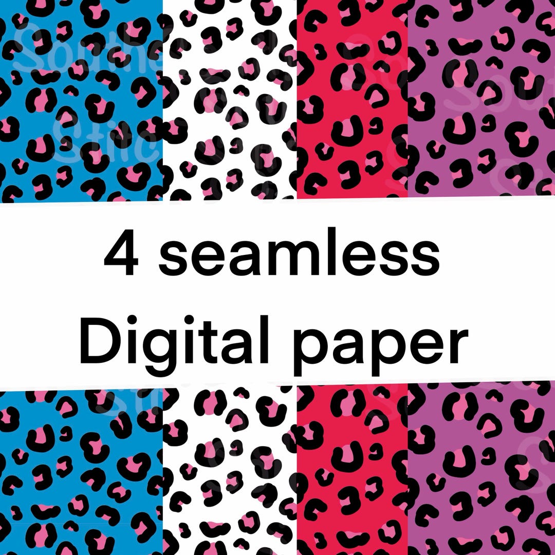 4 Cheetah Seamless Digital Paper - Etsy